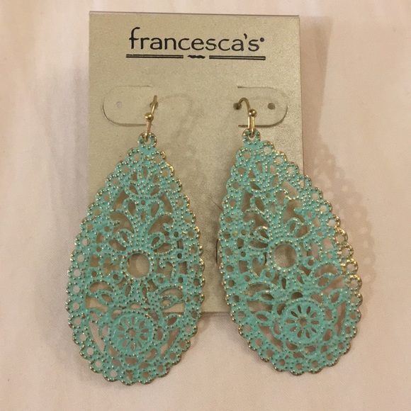Francesca’s Earrings in Mint - Picture 1 of 3